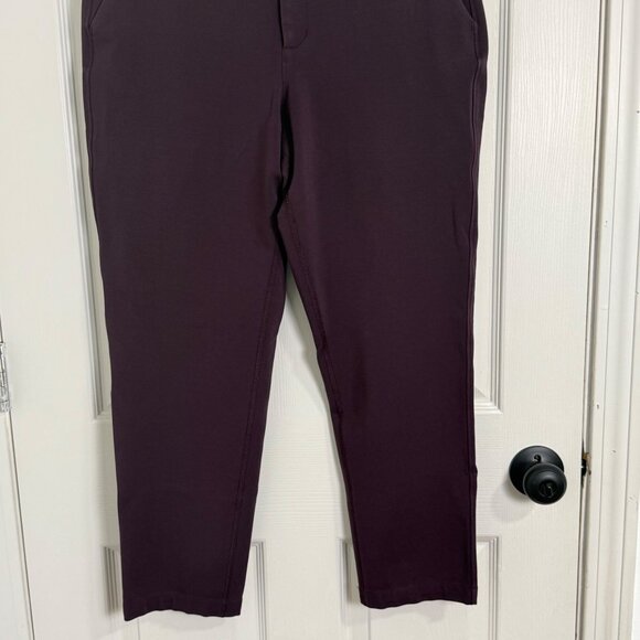 Lululemon Trousers Womens 12 Purple Go City Trek Mid Rise Ponte Stretch Travel - Picture 5 of 15